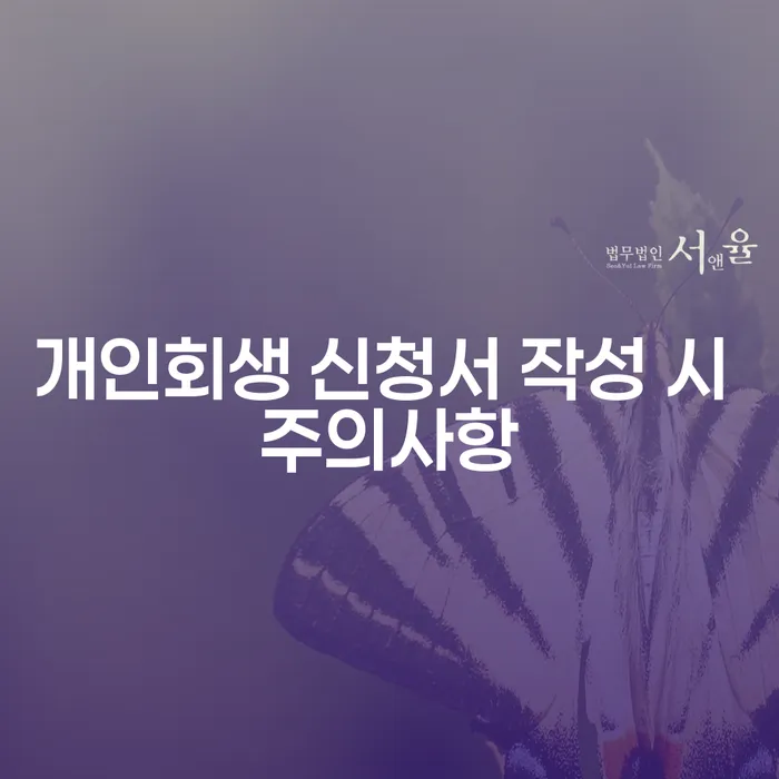 개인회생 신청서 작성 시 주의사항을 아시나요?