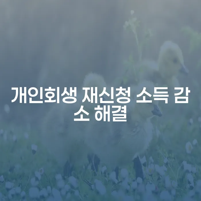 개인회생 재신청, 소득 감소 시 어떻게 해결할 수 있을까요?